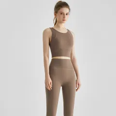 Shockproof High Waist Tight No Embarrassment Line Movement Suit - Cocoa Colour - View 1