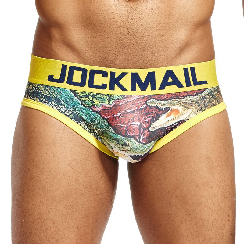 JOCKMAIL Men's Underwear Low Waist Printed Men's Briefs
