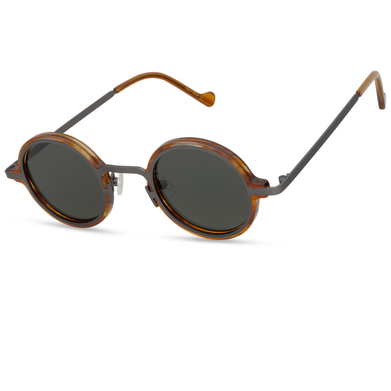 Retro Special Multicolor Niche Round Frame Sunglasses Neutral - Image 15