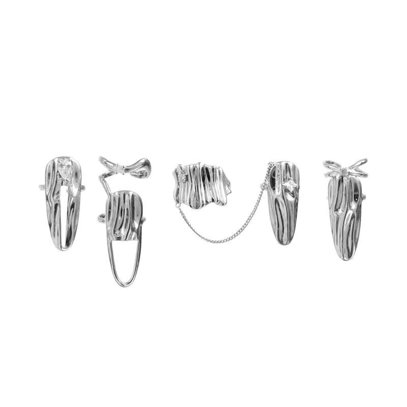 Handmade Dark Style Ring Detachable Nail