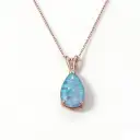 Waterdrop Opal Pendant Necklace For Women Elegant And High-end view 2
