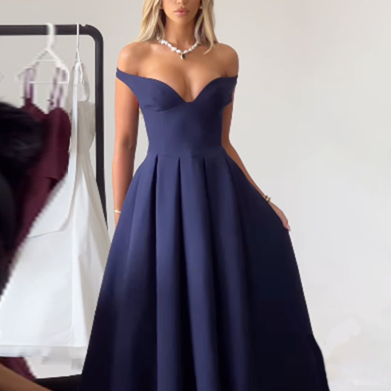 Fashionable Temperament Women's Off-shoulder Slim Dress