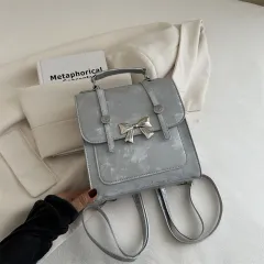 Butterfly Backpack Women's Fashion Mini Travel Backpack Bgas - Silver - View 1