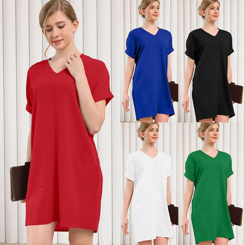 Casual V-n Collar Short Sleeve Home