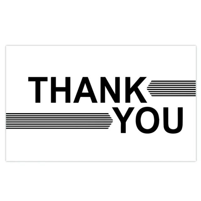 Gift Packaging 50 SheetsPack Simple Black Thank You Cards K 156 Style - Shop at LoveMi