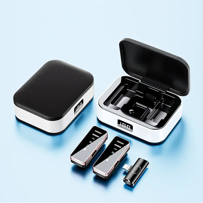 Double Microphone Wireless Collar Clip Outdoor Short