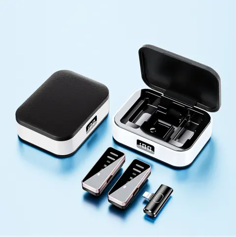Double Microphone Wireless Collar Clip Outdoor Short Video Recording