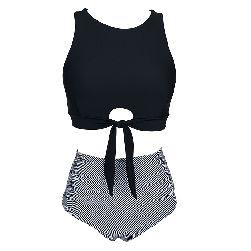 Women's Chest Lace-up Inner Pull Split Swimsuit