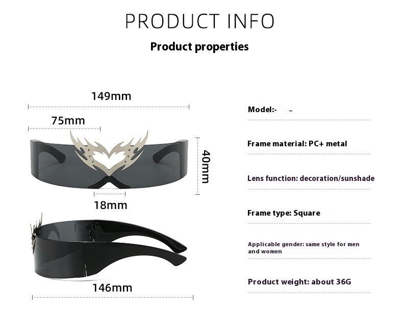 Future Technology Integrated Film Coated Personalized Disco Drag Cool Sunglasses - Image 19