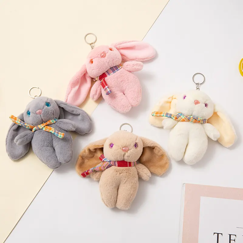 Scarf Big-Ear Rabbit Doll Pendant Keychain