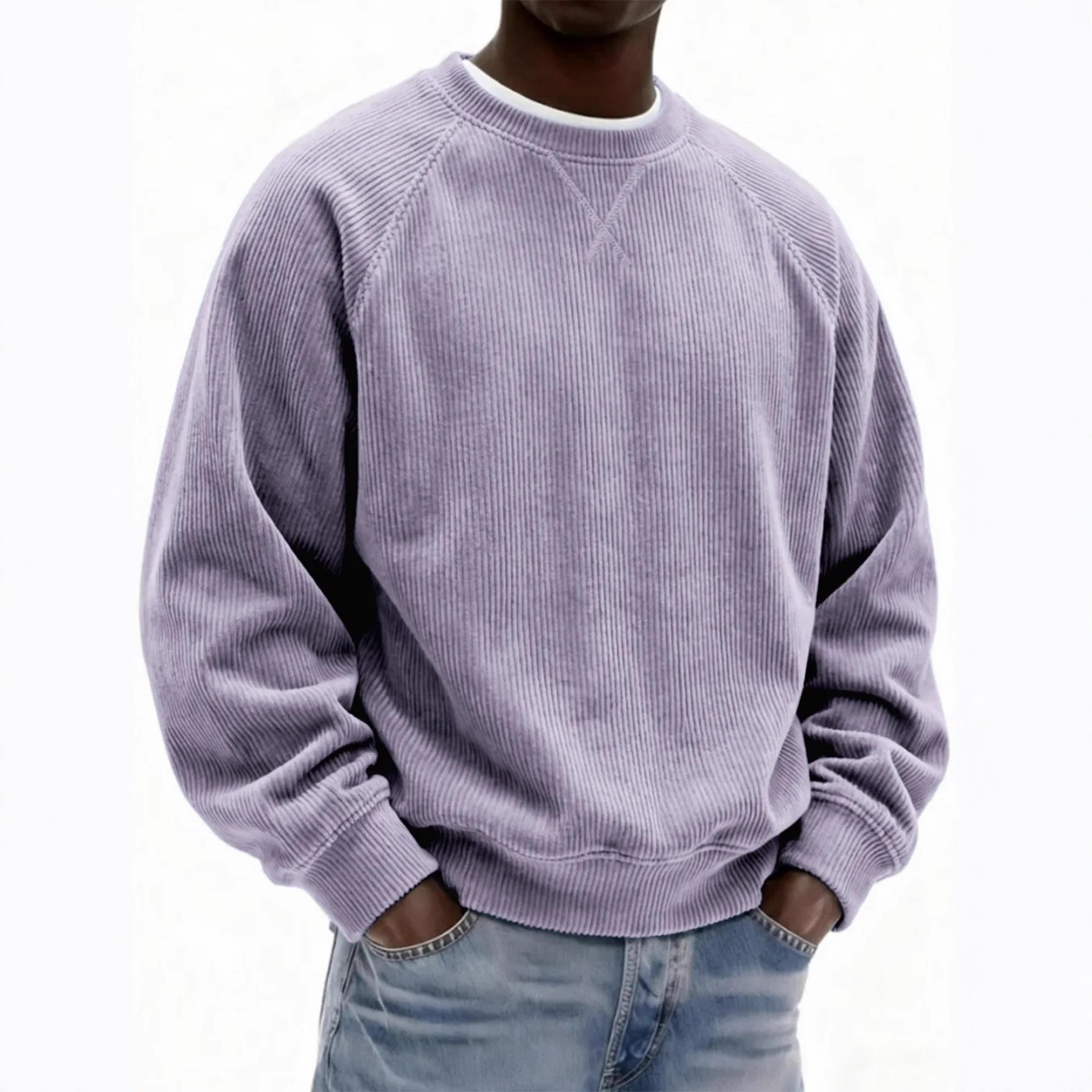 Mens Fashionable Simple And Relaxed Fit Sweatshirt