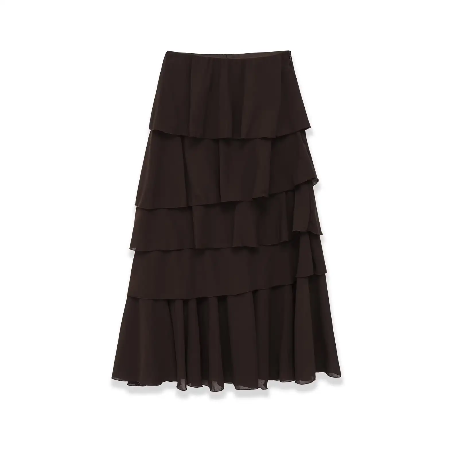 Womens Fashion Elastic-waist Midi Skirt