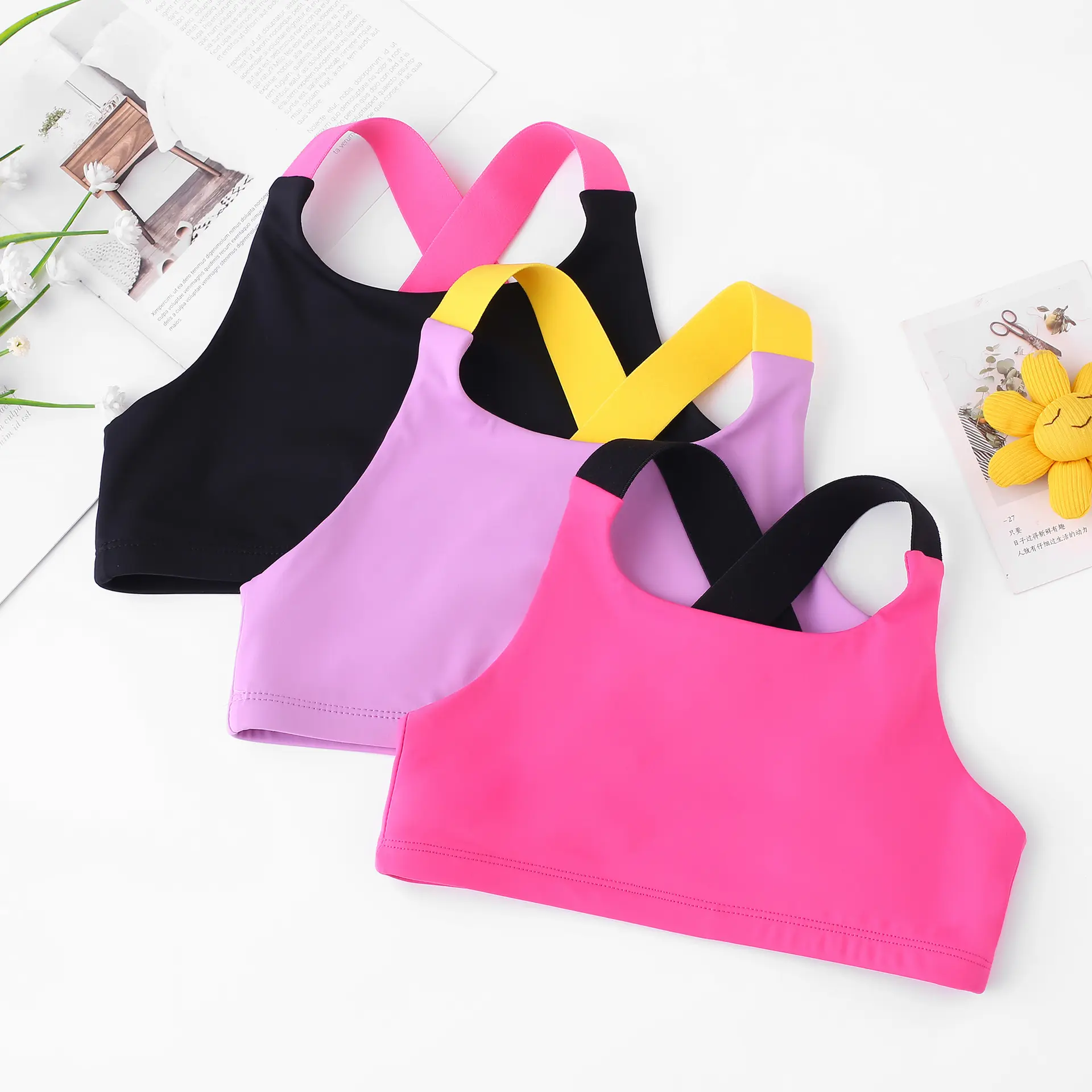 Girls Dancewear Yoga & Fitness Cropped Tank