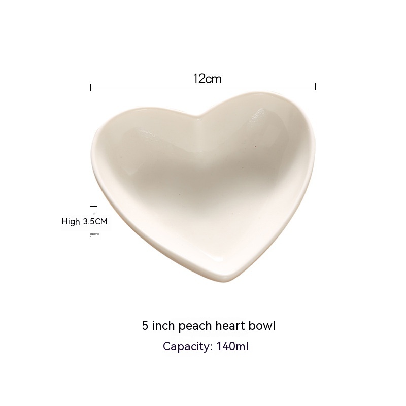 5 Inch Peach Heart Bowl