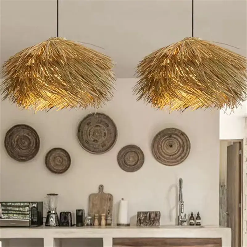 Japanese Wabi Sabi Style Rattan Woven Straw
