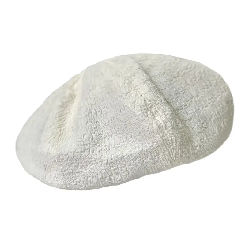 Face-looking Small Beret Children's Pleated Seersucker