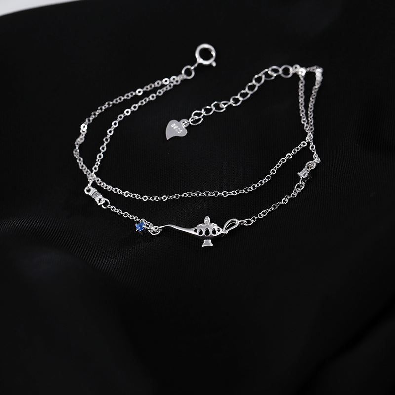 Silver Gold Three-dimensional Small Magic Lamp Double-layer Bracelet