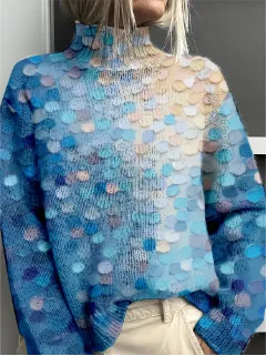 Women's Woolen Sweater Fashion Personality Turtleneck Sweater Style 13 L - Shop at LoveMi