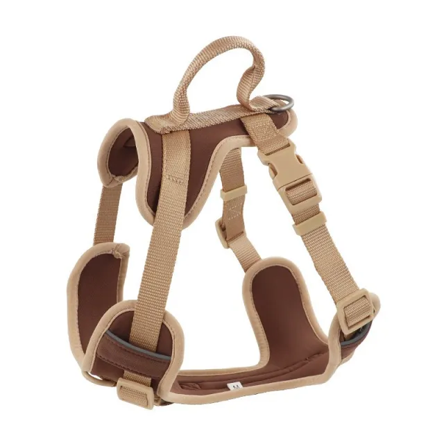 Dog Breast Strap Hand Holding Rope Dog Leash Collar Chest Back Khaki Brown - Shop at LoveMi