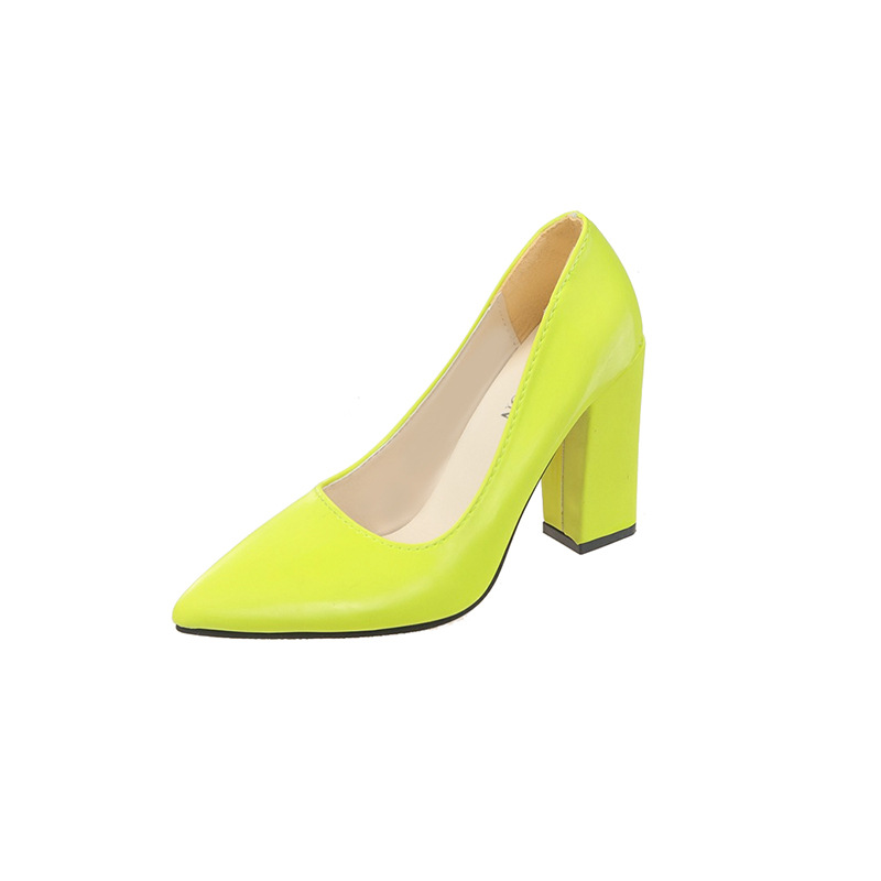 Women's Pointed-toe Low-heeled Chunky Heel Pumps