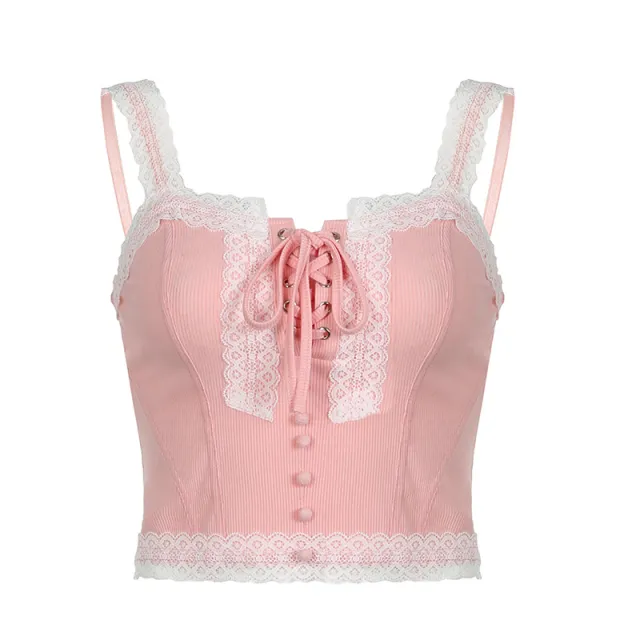 American Sweetheart Lace Small Sling Pink - Shop at LoveMi