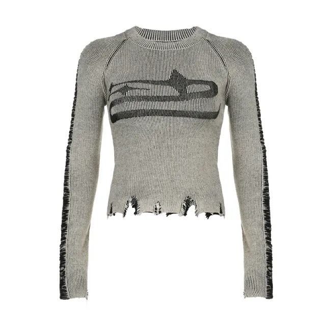 Irregular Hem Slim Fit Casual Bottoming Top Khaki - Shop at LoveMi
