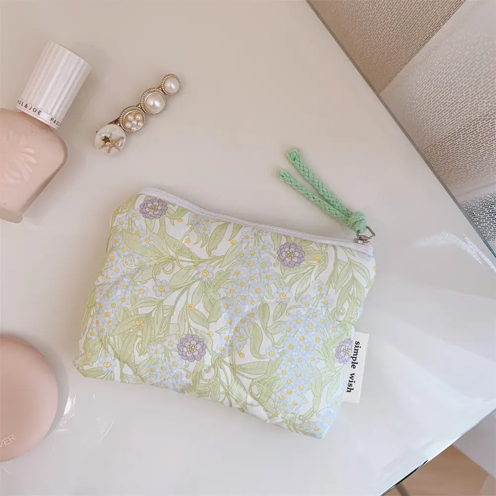 Cloth Bag Earphone Lipstick Tampon Storage Bag Card Bag Quilted Thick
