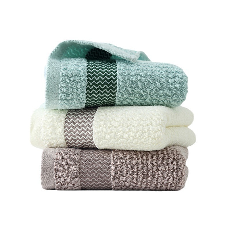 Absorbent Thickened Water-pattern Face And Body Towels For Everyday Home Use
