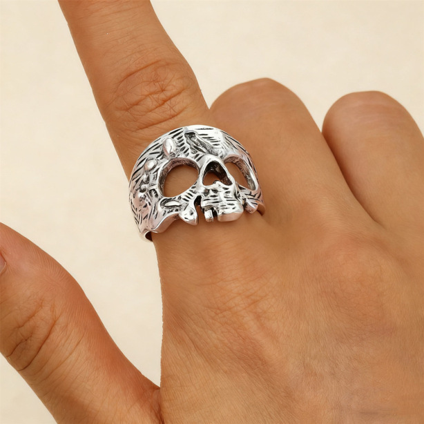 Halloween Skull Pirate Adjustable Opening Ring