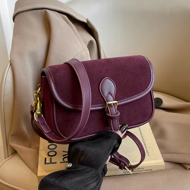 Women's British Style Vintage Saddle Bag Temperament Wild Red - Shop at LoveMi