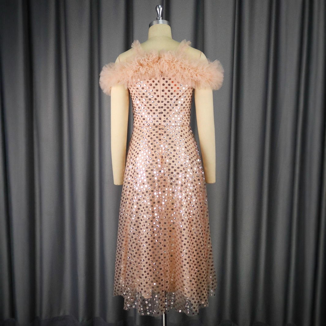 Women's Fashion Off-shoulder Spaghetti Straps Dress