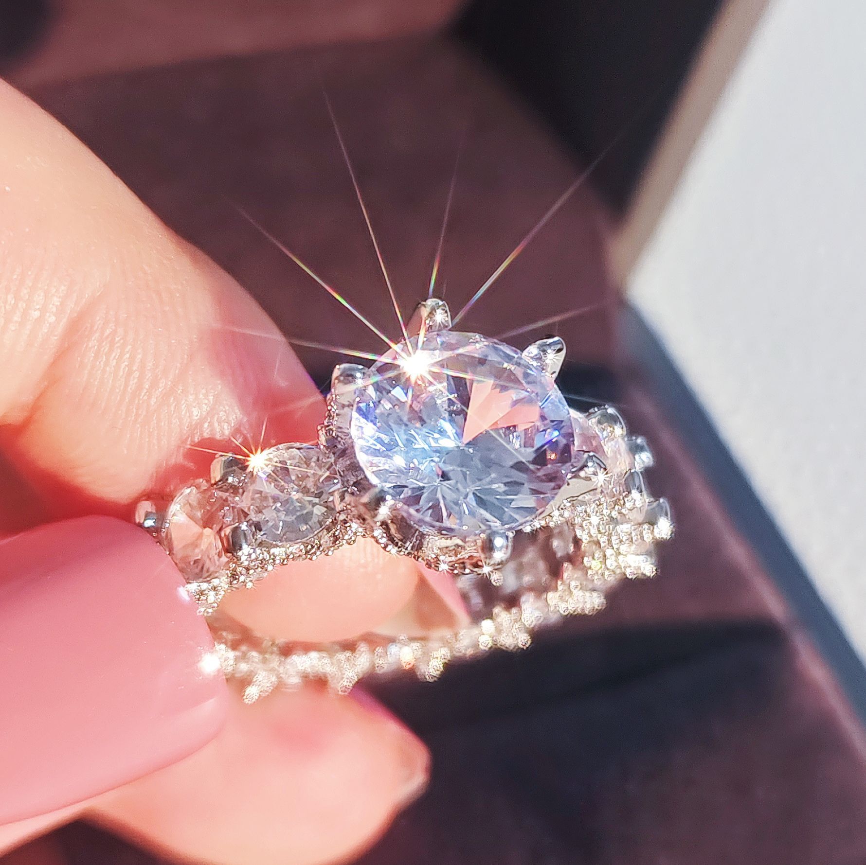 European And American Popular Noble Princess Diamond Ring