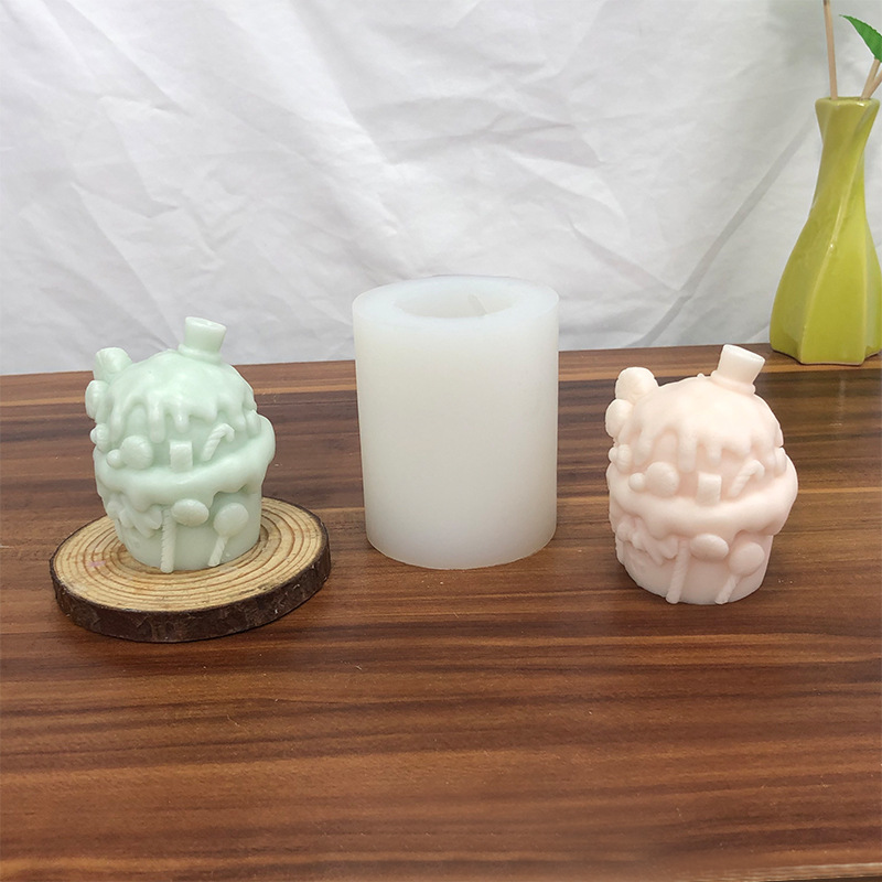 Title 7, Christmas Stereo Sweet House Candle Mould Diy C...