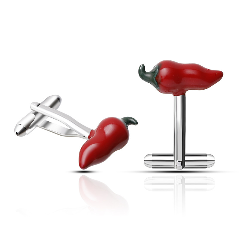 Copper Chili Pepper Cufflinks