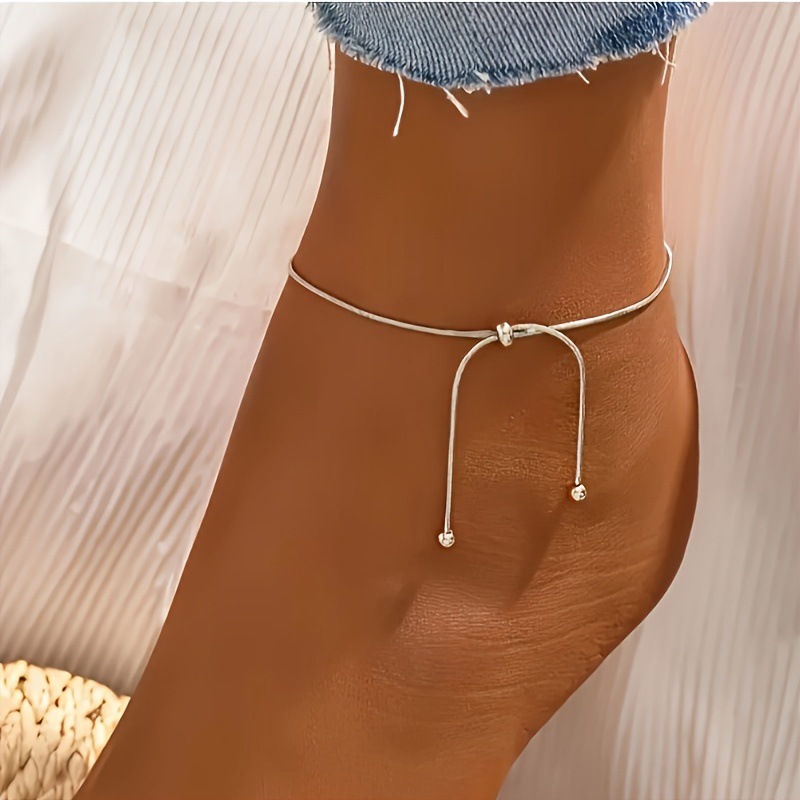 Adjustable Ball Bead Ankle Bracelet For Women