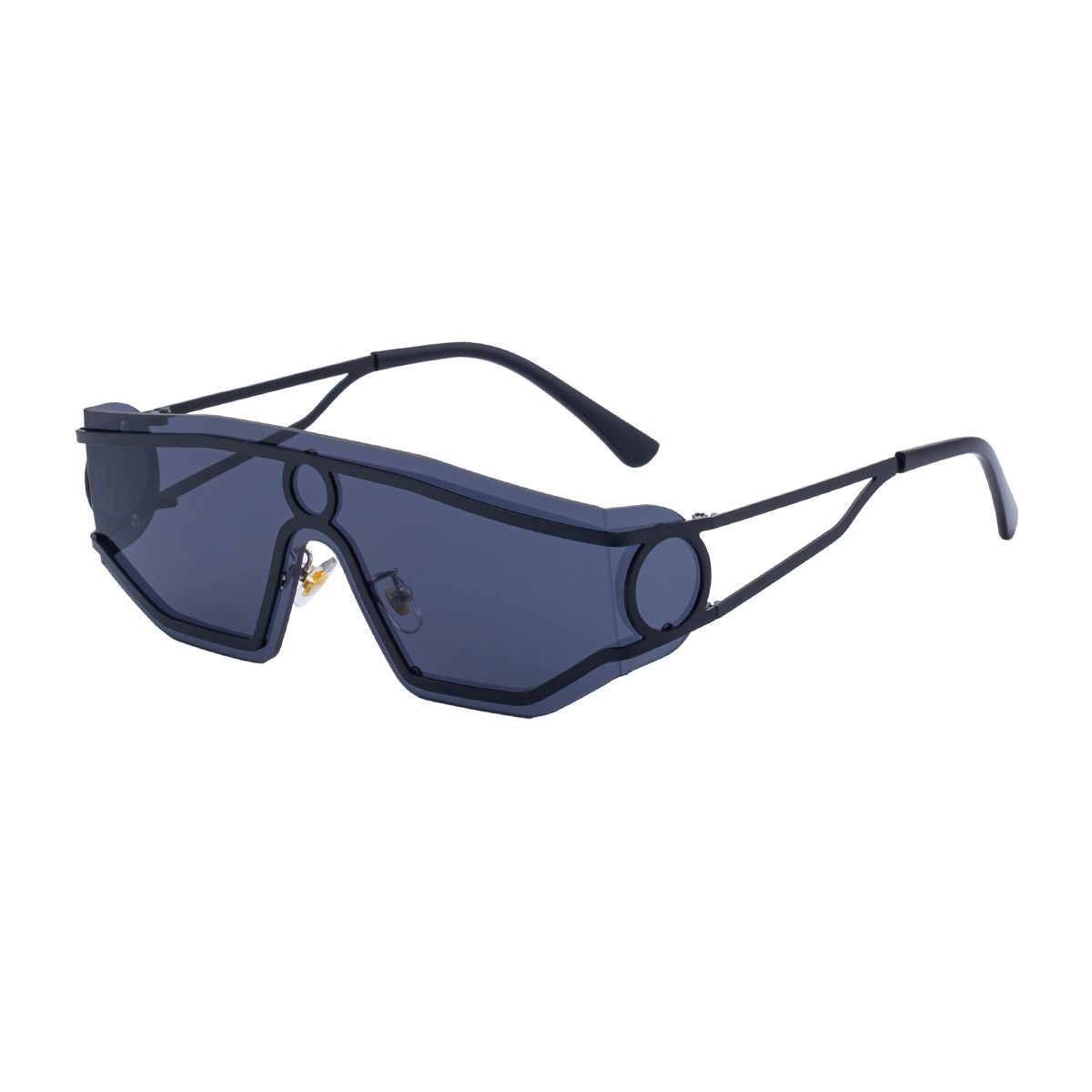 One Piece Mirror Sunglasses For Men Personalized Punk Style Sun Protection