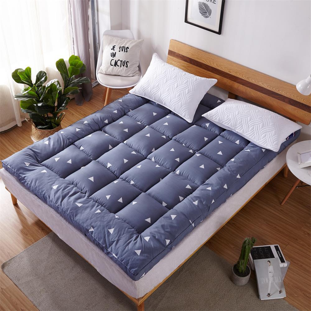 Thickened Microfiber Mattress Topper, Non-slip Bed Pad For Home Use