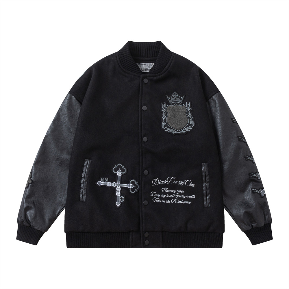 Machine Embroidery Baseball Uniform Jacket Male - Image 15