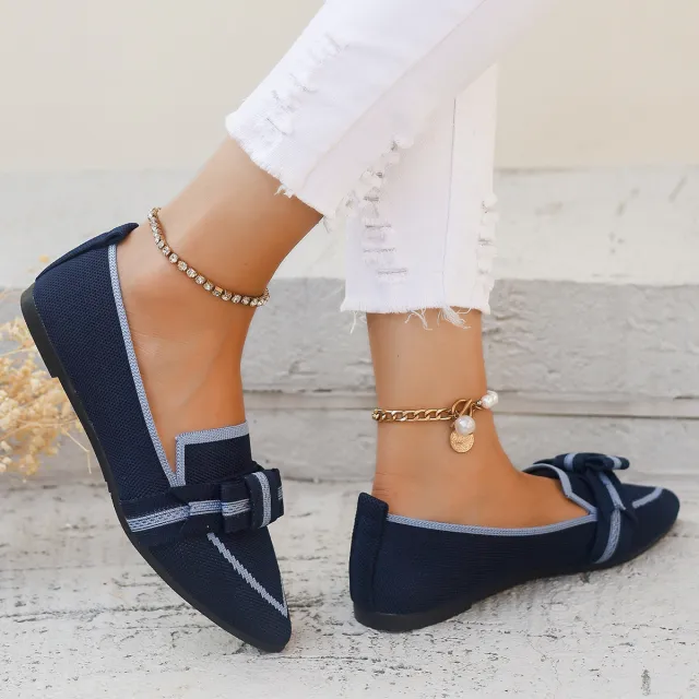 Casual And Comfortable Beautiful Bowknot Popular Element Shoes Blue - Shop at LoveMi