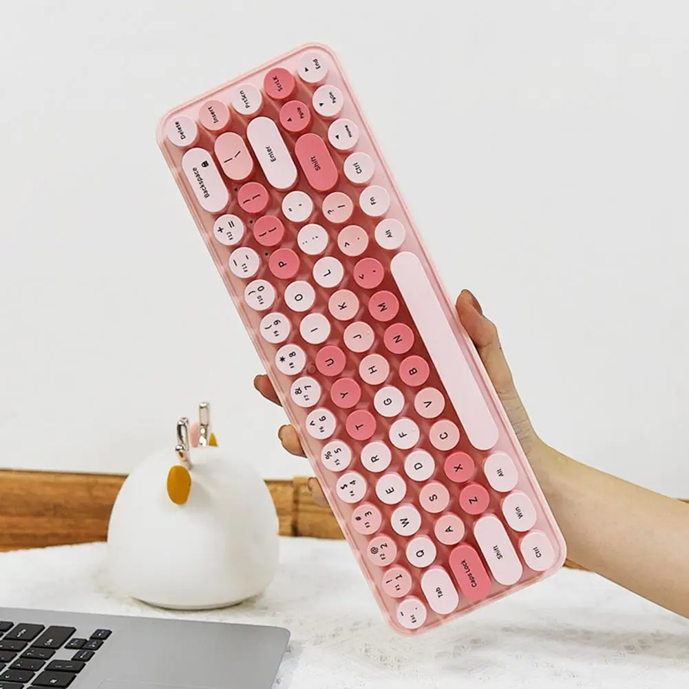 Wireless Keyboard And Mouse Set Small And Portable Lovely Female Office