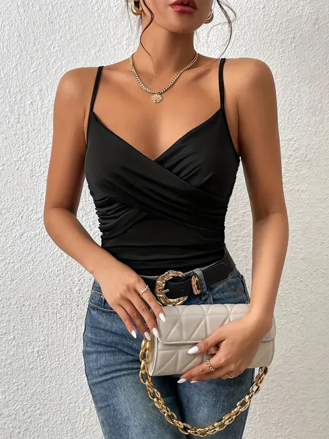 New Women's Off the shoulder Top Sleeveless Sling Out Cropped Tank Top Slim Fit Sexy Women Clothing Black - Shop at LoveMi