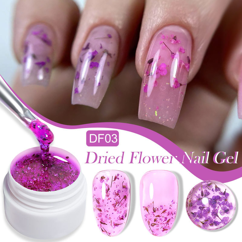New Nail Art Dried Flower Gel 3