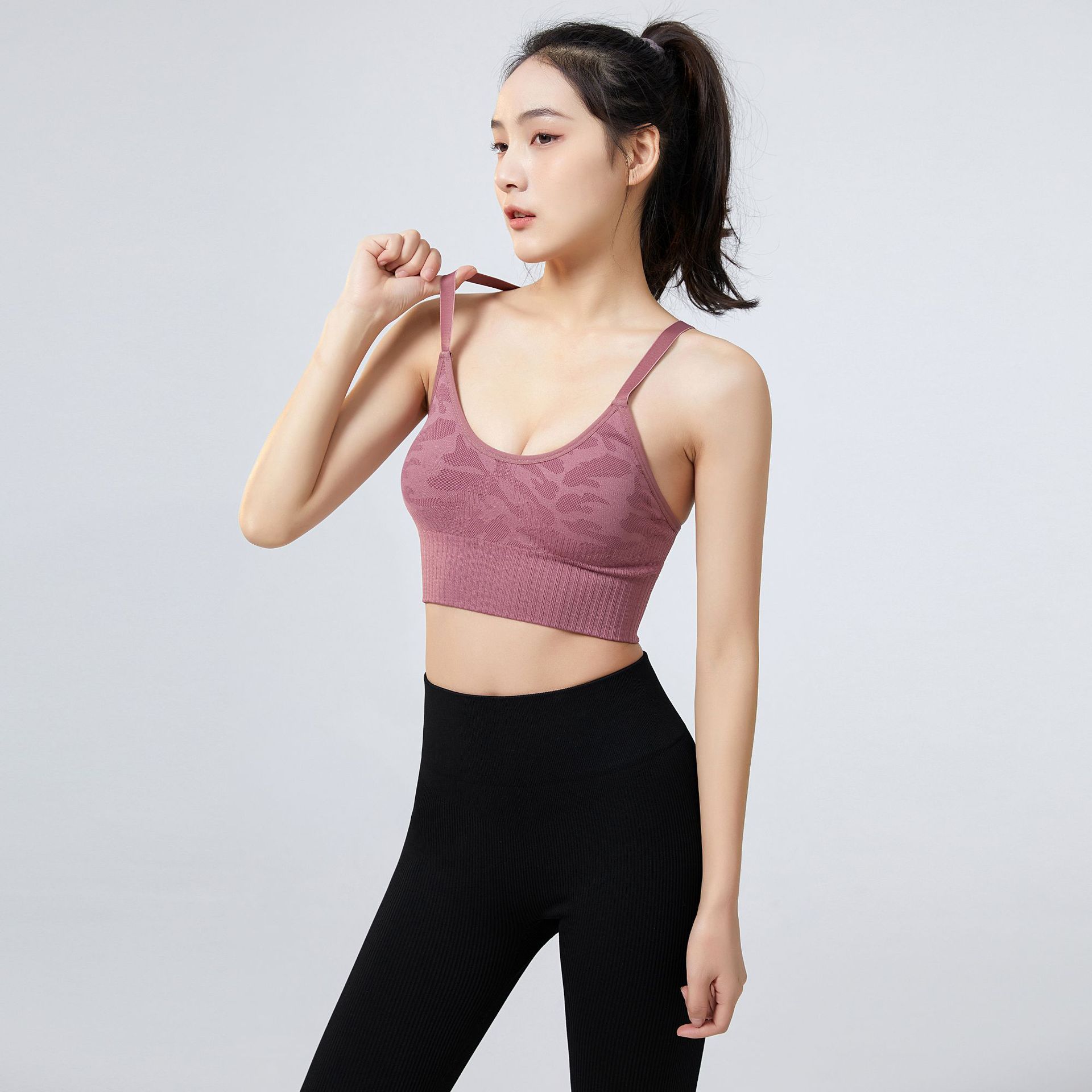 Womens Padded Free Sports Bra Sweat Wicking And High Impact Resistant