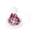 Snowflake White Red Plaid Hat