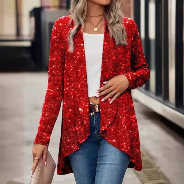 Bronzing Coat Stage Shiny Small Coat Fashion Red - Shop at LoveMi