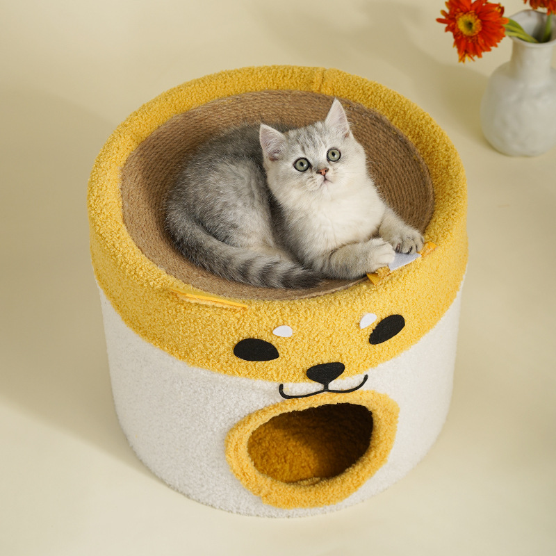 Cat Climbing Frame With Mat Bucket-style Cat Bed