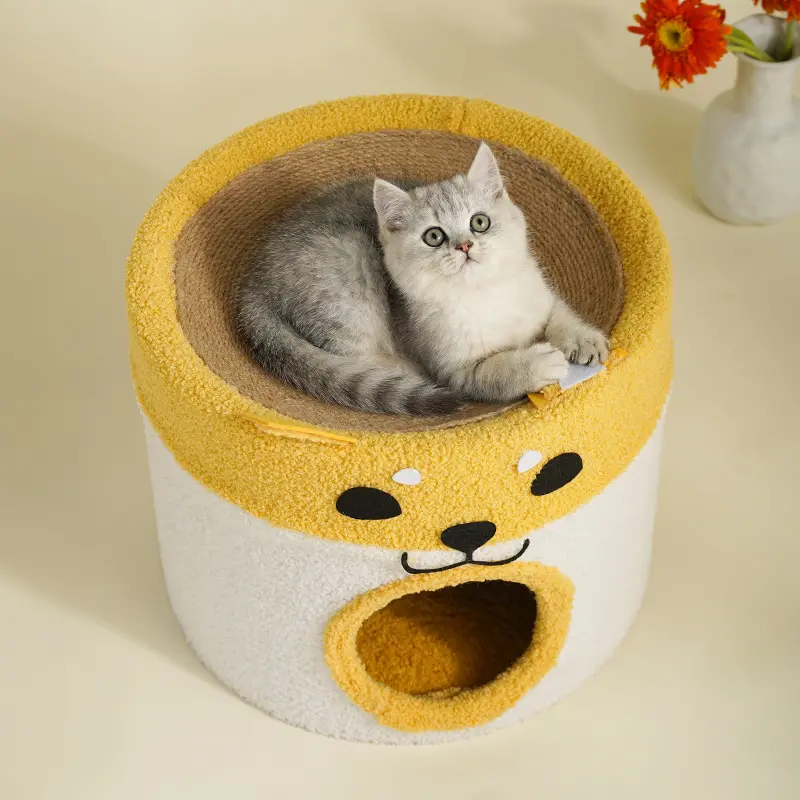 Cat Climbing Frame With Mat Bucket-style Bed