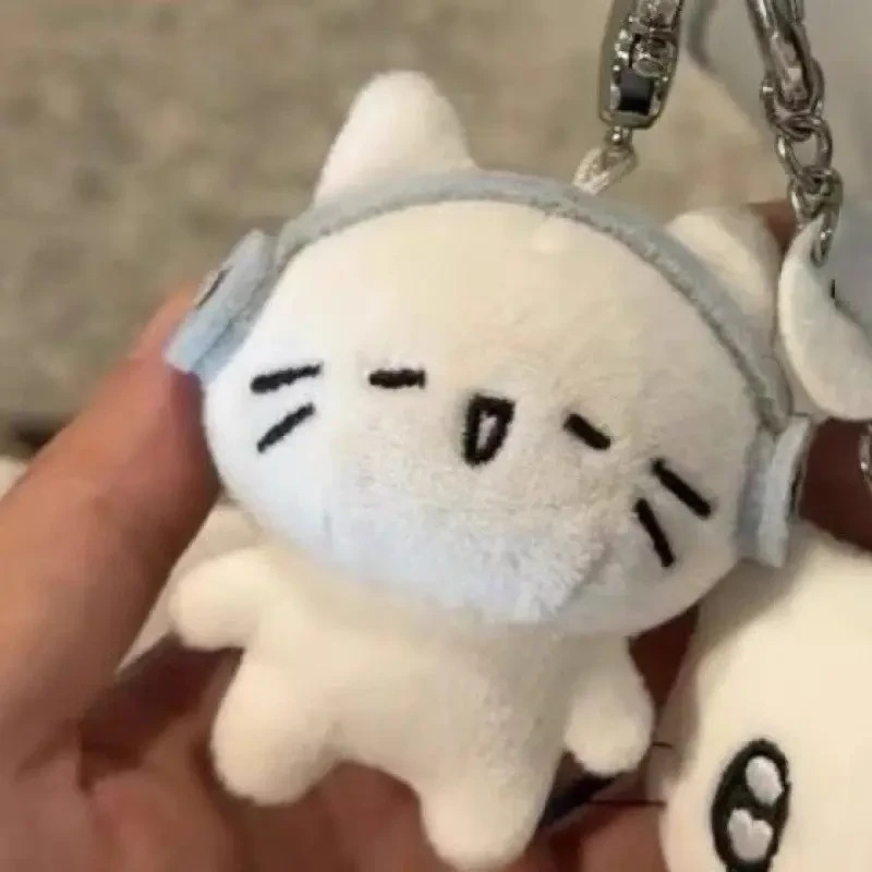 Cute New Cat Ear Headphones Plush Toy Cartoon-style Healing Plush Bag Charm 5