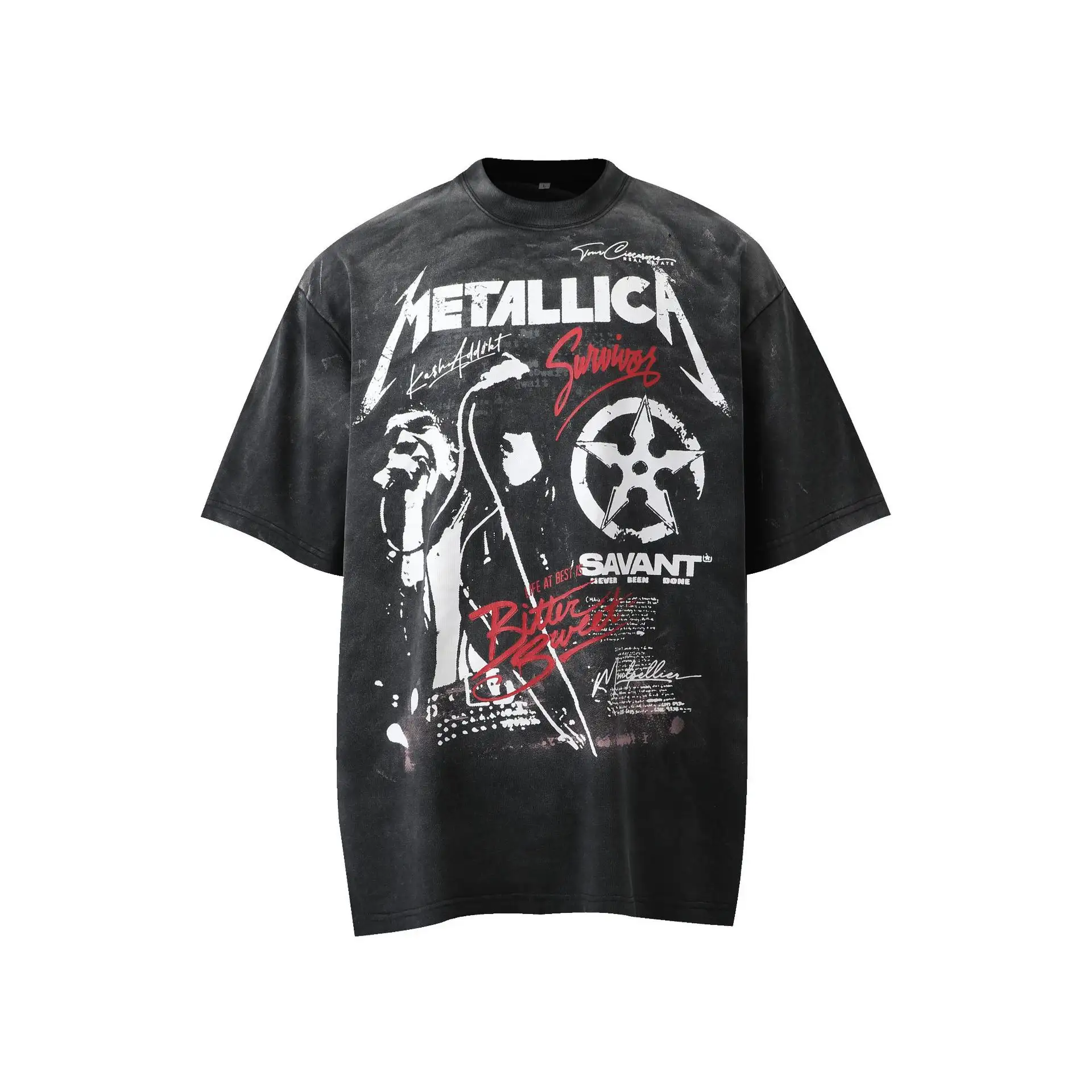 Men's Loose Printed Short-sleeved T-shirt