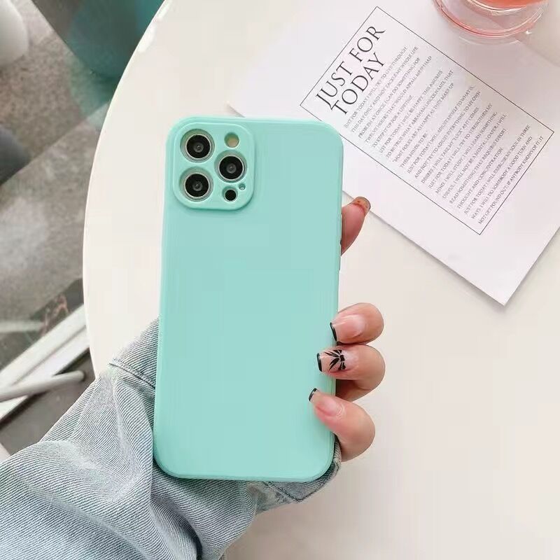Straight Edge Liquid Silicone Protective Sleeve Phone Case